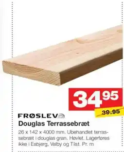Bauhaus FRØSLEV Douglas terrassebræt tilbud