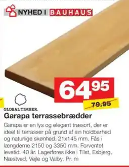 Bauhaus Garapa terrassebrædder tilbud