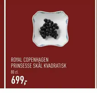Johannes Fog Royal copenhagen prinsesse skål kvadratisk tilbud