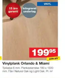 Bauhaus Vinylplank orlando & miami tilbud