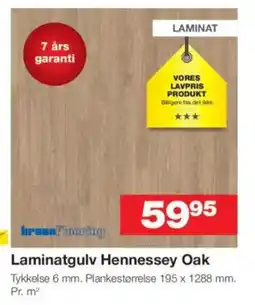 Bauhaus Laminatgulv hennessey oak tilbud