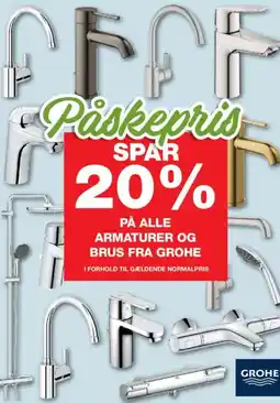 Bauhaus På alle armaturer og brus fra grohe tilbud