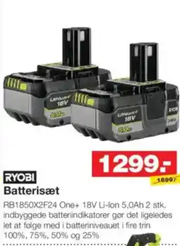 Bauhaus RYOBI Batterisæt tilbud