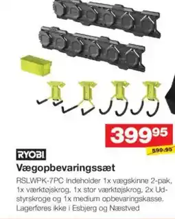 Bauhaus RYOBI Vægopbevaringssæt tilbud