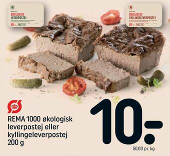 REMA 1000 REMA 1000 økologisk leverpostej eller kyllingeleverpostej tilbud