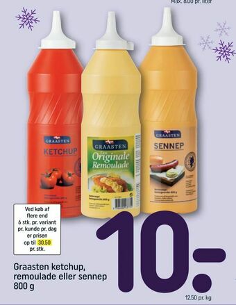 REMA 1000 Graasten ketchup, remoulade eller sennep tilbud