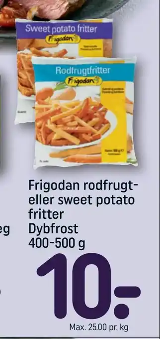 Frigodan rodfrugt eller sweet potato fritter