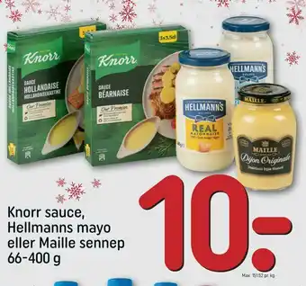 REMA 1000 Knorr sauce, Hellmanns mayo eller Maille sennep tilbud