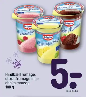 REMA 1000 Hindbærfromage, citronfromage eller choko mousse tilbud