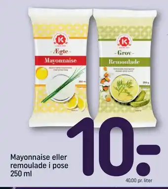 REMA 1000 Mayonnaise eller remoulade i pose tilbud