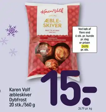 REMA 1000 Karen Volf æbleskiver Dybfrost 20 stk./560 g tilbud
