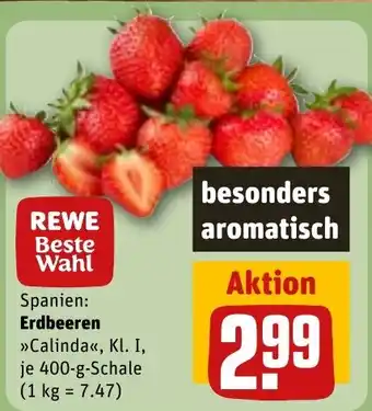 REWE DE Spanien: Erdbeeren tilbud