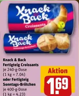 REWE DE Knack & Back Fertigteig Croissants tilbud