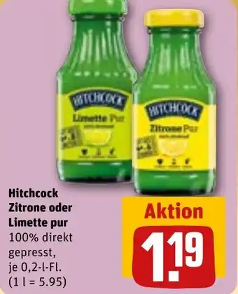 REWE DE Hitchcock Zitrone oder Limette pur tilbud