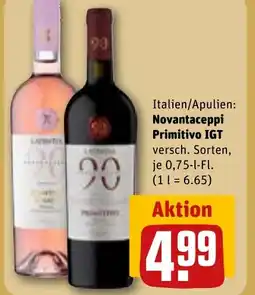 REWE DE Italien/Apulien: Novantaceppi Primitivo IGT tilbud