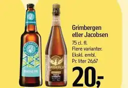 Føtex Grimbergen eller Jacobsen tilbud