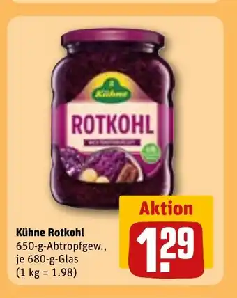 REWE DE Kühne Rotkohl tilbud