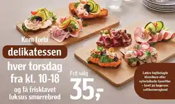 Føtex Kom forbi delikatessen hver torsdag fra kl. 10-18 og få frisklavet luksus smørrebrød tilbud