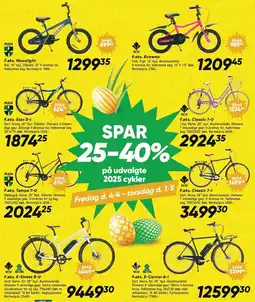 Bilka SPAR 25-40% på udvalgte 2025 cykler tilbud