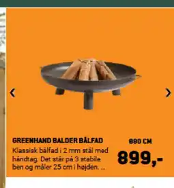 XL-BYG GREENHAND BALDER BÅLFAD tilbud