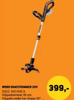 XL-BYG WORX GRÆSTRIMMER 20V tilbud