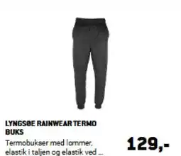 XL-BYG LYNGSDE RAINWEAR TERMO BUKS tilbud