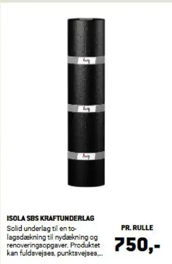 XL-BYG ISOLA SBS KRAFTUNDERLAG tilbud