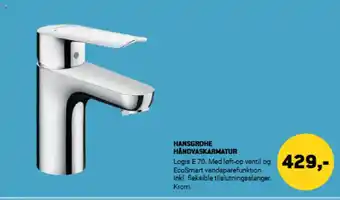 XL-BYG HANSGROHE HÅNDVASKARMATUR tilbud
