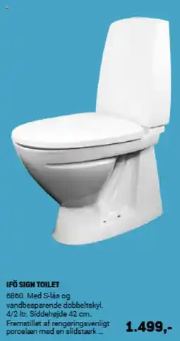 XL-BYG IFÖ SIGN TOILET 6860. Med S-lås og tilbud