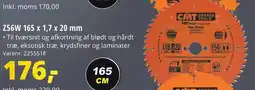 10-4 Byggecenter Z56W 165 X 1,7 X 20 mm tilbud