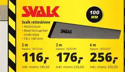 10-4 Byggecenter SVAK Svalk retteskinne tilbud