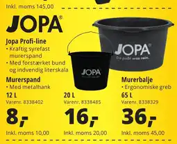 10-4 Byggecenter Jopa Profi-line tilbud