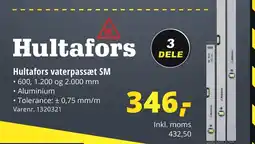 10-4 Byggecenter Hultafors vaterpassæt SM tilbud