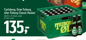 Føtex Carlsberg, Grøn Tuborg eller Tuborg Classic flasker tilbud
