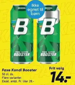 Bilka Faxe Kondi Booster 50 cl tilbud