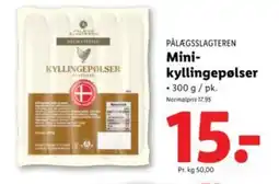 Lidl PÅLÆGSSLAGTEREN Mini- kyllingepølser tilbud