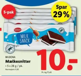 Lidl MILBONA Mælkesnitter tilbud