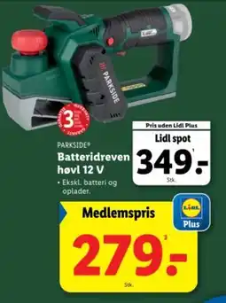 Lidl PARKSIDE Batteridreven høvl 12 v tilbud