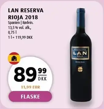 Scandinavian Park Lan Reserva Rioja 2018 tilbud