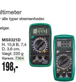 Harald Nyborg Digital Multimeter MS8321D tilbud