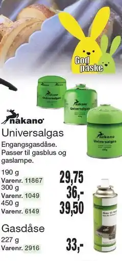 Harald Nyborg Universalgas eller Gasdåse tilbud