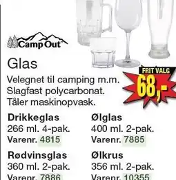 Harald Nyborg Glas Drikkeglas, Ølglas, Rødvinsglad eller Ølkus tilbud