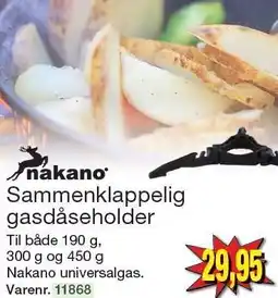 Harald Nyborg Sammenklappelig gasdåseholder tilbud