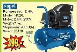 Harald Nyborg SCHEPPACH Kompressor 2 HK tilbud