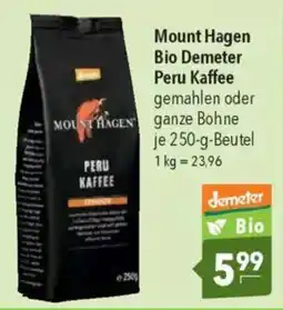 Citti MOUNT HAGEN Bio demeter peru kaffee tilbud