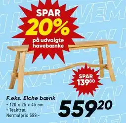 Bilka Elche bænk tilbud