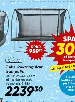 Bilka Rektangulær trampolin tilbud