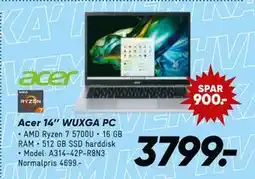 Bilka Acer 14’’ WUXGA PC tilbud
