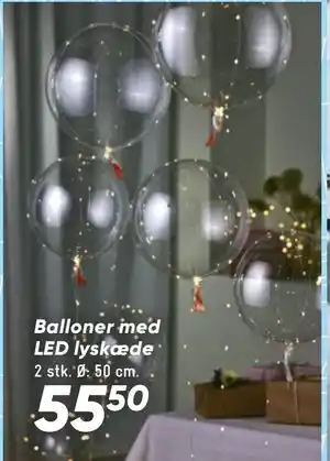 Bilka Balloner med LED lyskæde tilbud