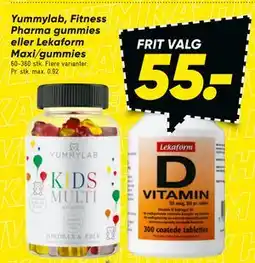 Bilka Yummylab, Fitness Pharma gummies eller Lekaform Maxi/gummies tilbud